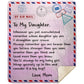To My Daughter - Air Mail | Premium Plush Blanket, Queen, Throw, Fleece, Sherpa