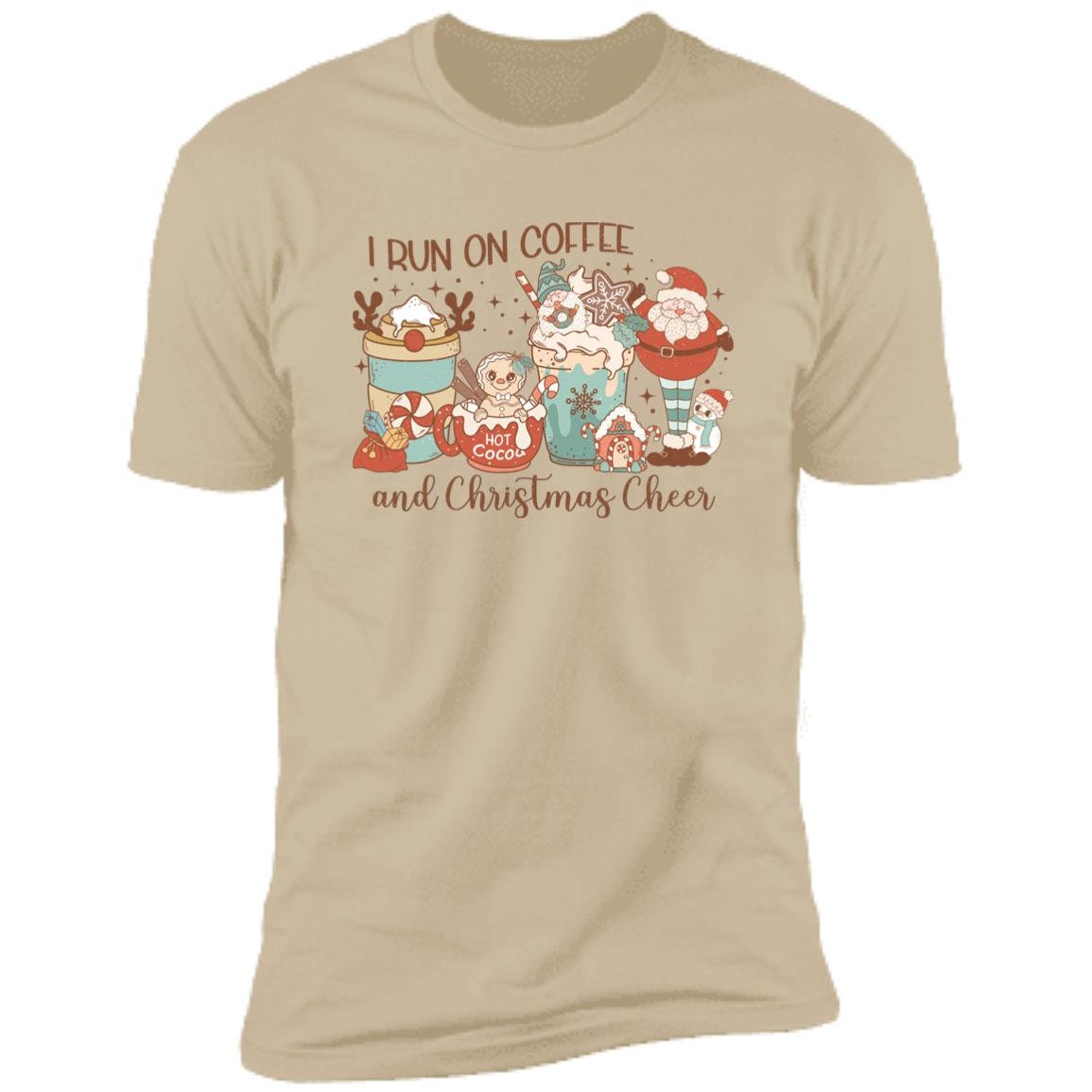 Coffee and Christmas Cheer - Premium Graphic Tee T-Shirt
