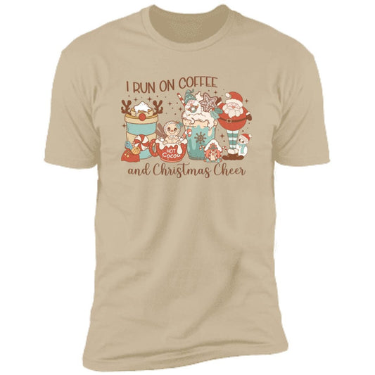 Coffee and Christmas Cheer - Premium Graphic Tee T-Shirt