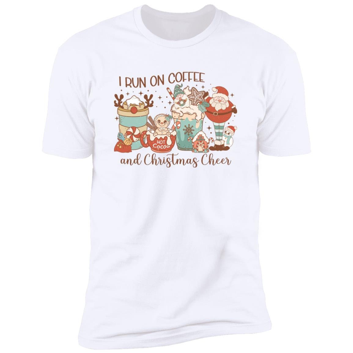 Coffee and Christmas Cheer - Premium Graphic Tee T-Shirt