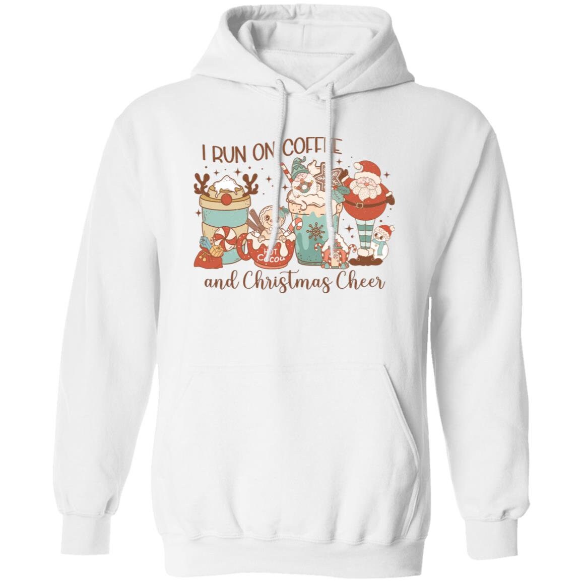 Coffee and Christmas Cheer - Premium Graphic Pullover Hoodie