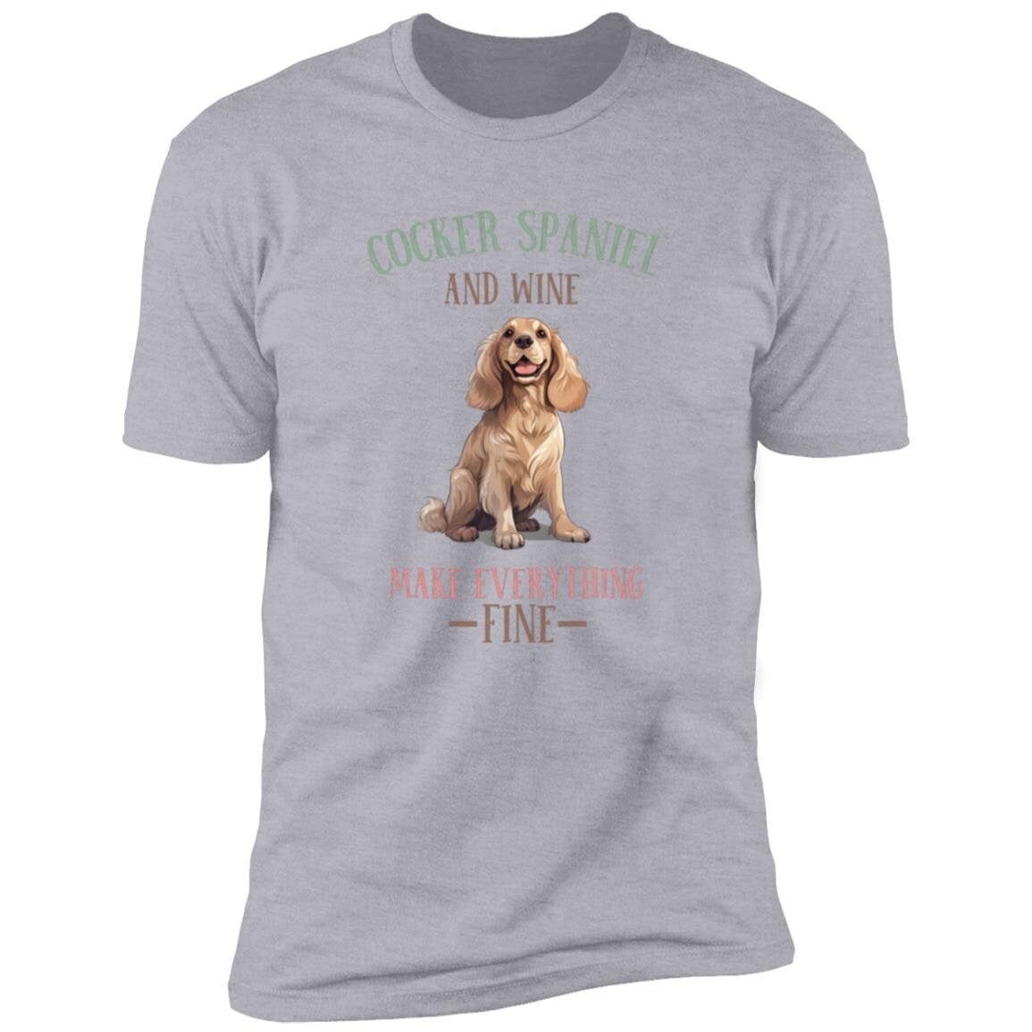 Dog Lovers - Cocker Spaniel - Premium Cotton Graphic Tee T-Shirt