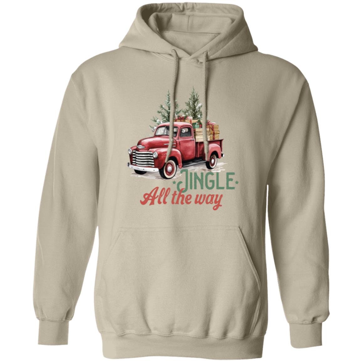 Jingle All The Way - Premium Graphic Pullover Christmas Hoodie