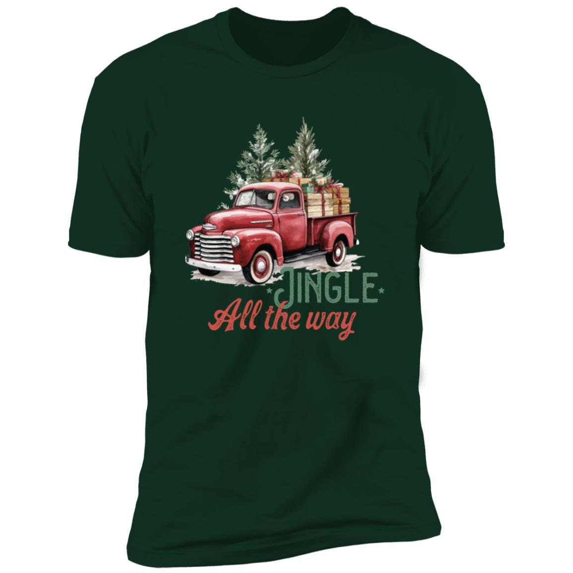 Jingle All The Way - Premium Cotton Graphic Tee T-Shirt Christmas
