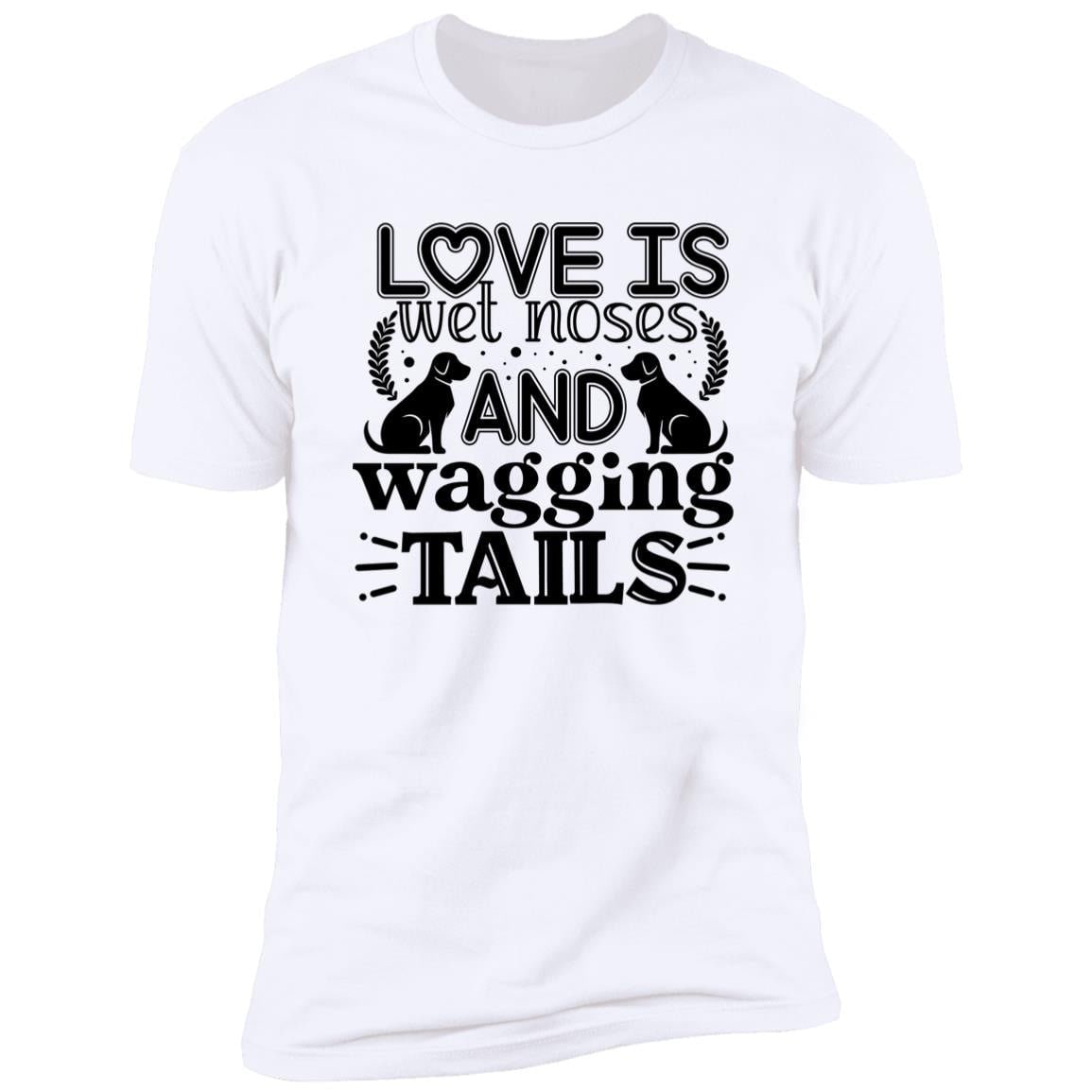 Wet Noses Wagging Tails - Premium Cotton Graphic Tee T-Shirt Pet Lovers