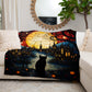 Black Cat At Your Door - Premium Plush Blanket