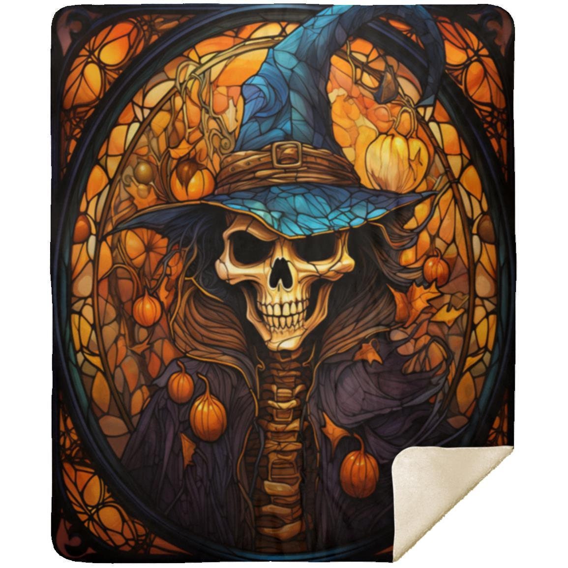 Warlock Skeleton - Premium Plush Halloween Blanket