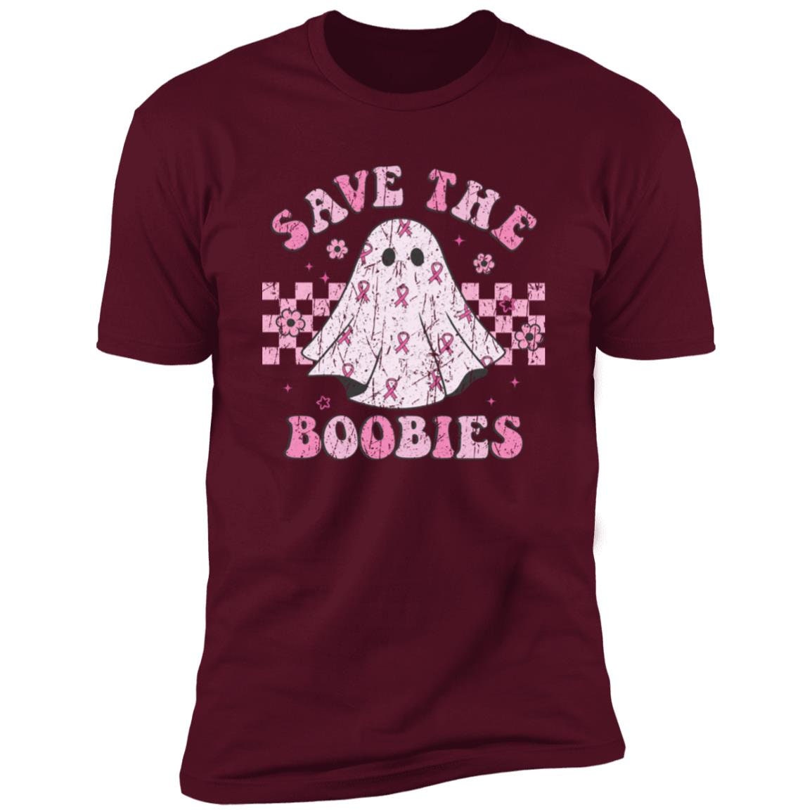 Save The Boobies - Distressed Design - Breast Cancer Awareness - Premium Graphic T-Shirt