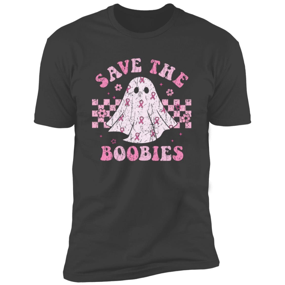 Save The Boobies - Distressed Design - Breast Cancer Awareness - Premium Graphic T-Shirt