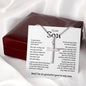 My Son | I&#39;m So Grateful - Stainless Steel Cross Necklace