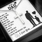 My Dad | Because Of You - Stainless Steel Cross Necklace