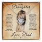 To My Daughter From Dad, Love Knot Necklace, Father to Daughter Gift, Birthday Gift To Daughter From Dad, Daughter Necklace, Graduation Gift