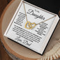 To My Daughter From Dad Interlocking Hearts Necklace, Father to Daughter Gift, Birthday Gift To Daughter From Dad, Daughter Necklace