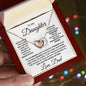 To My Daughter From Dad Interlocking Hearts Necklace, Father to Daughter Gift, Birthday Gift To Daughter From Dad, Daughter Necklace