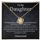 To My Daughter, Love Knot Necklace, Gift from Mom, Gift from Dad, Daughter Necklace, Daughter Gift, Daughter Valentines, Daughter Christmas