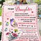 To My Daughter, Cozy Plush Fleece Blanket - 50X60, Daughter Gift, Mom to Daughter Throw Blanket Gift, Birthday Graduation Christmas Gifts