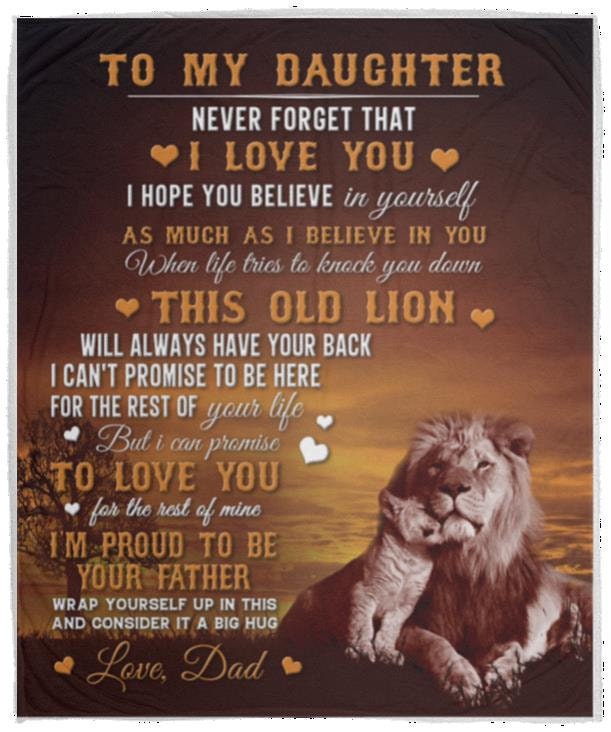 To My Daughter, Cozy Plush Fleece Blanket - 50X60, Daughter Gift, Dad to Daughter Throw Blanket Gift, Birthday Graduation Christmas Gifts