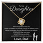 To My Daughter From Dad, Love Knot Necklace, Father to Daughter Gift, Birthday Gift To Daughter From Dad, Daughter Necklace, Graduation Gift