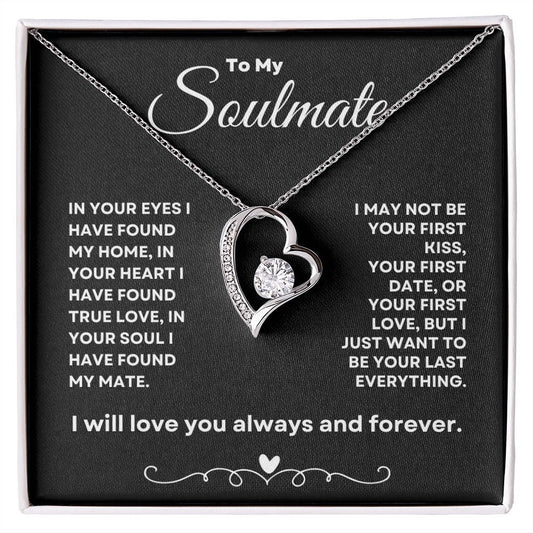 My Soulmate, Forever Love Necklace, Soulmate Gift, Soulmate Necklace, Gift for Wife, Anniversary Necklace for Wife, Soulmate Valentines Gift