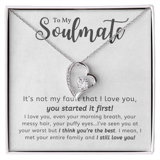 My Soulmate Forever Love Necklace, Soulmate Gift, Soulmate Necklace, Gift for Wife, Anniversary Necklace for Wife, Soulmate Valentines Gift