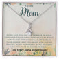 To My Mom Necklace, Alluring Beauty Necklace, Mom Birthday, Gift from Daughter, Gift from Son, Christmas Gift for Mom, Mom Valentines Gift