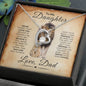 To My Daughter From Dad Forever Love Necklace, Father to Daughter Gift, Birthday Gift To Daughter From Dad, Daughter Necklace