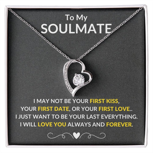 To My Soulmate Necklace, Anniversary Gift for Soulmate, Soulmate Birthday, Soulmate Necklace, Christmas Gift For Soulmate