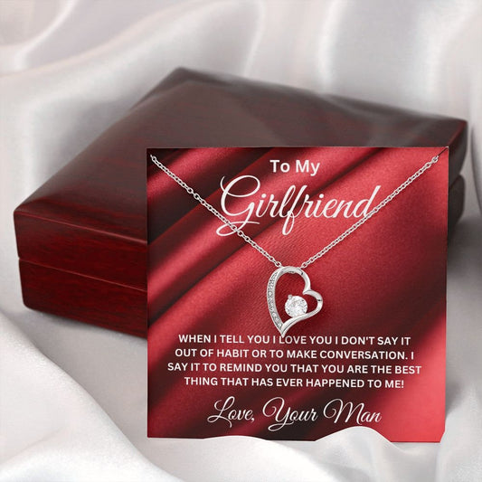 To My Girlfriend Necklace, Anniversary Gift for Girlfriend, Girlfriend Birthday, Girlfriend Necklace, Christmas Gift For Girlfriend
