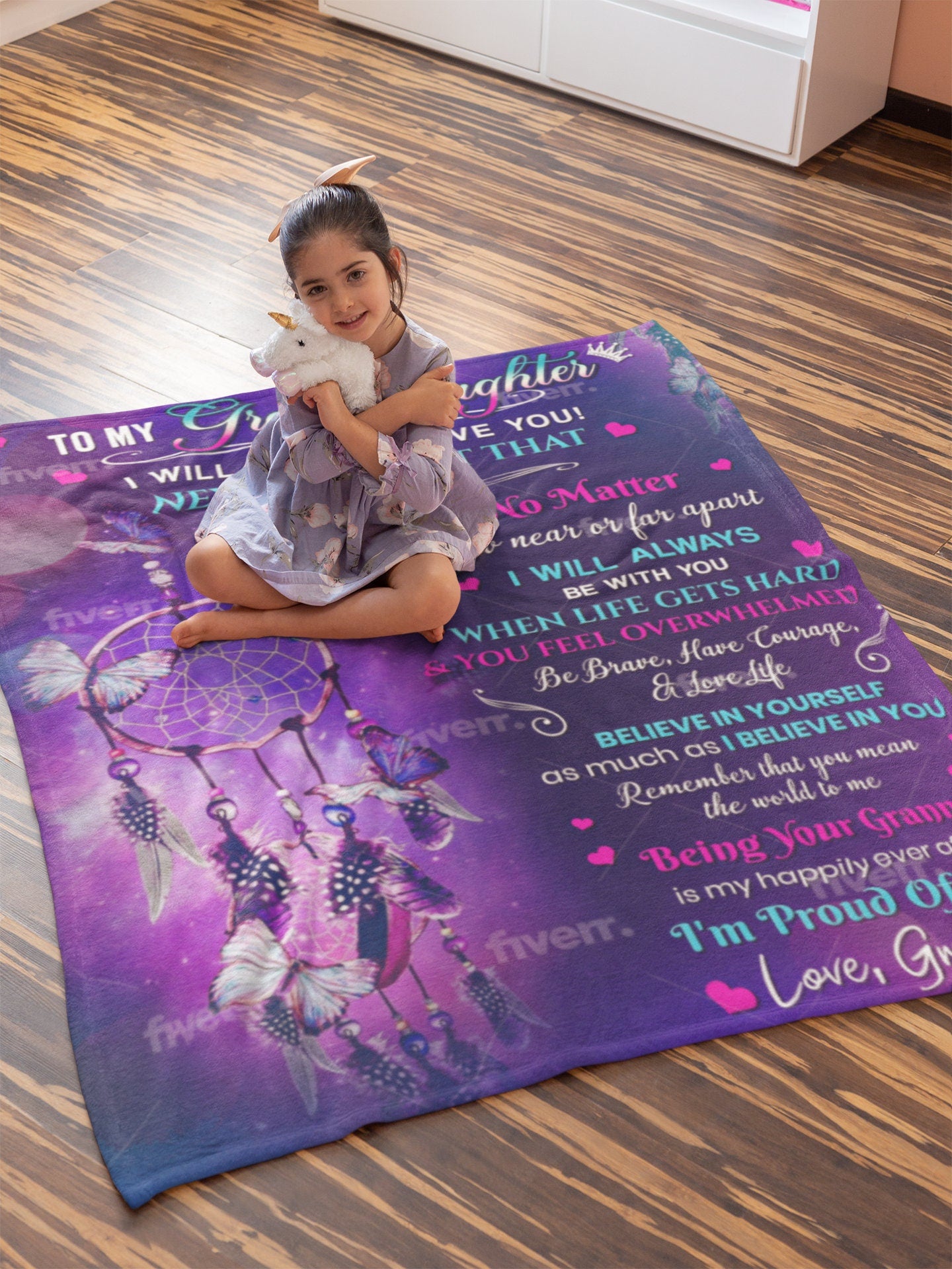 To My Granddaughter | From Granny | Cozy Plush Fleece Blanket - 50X60