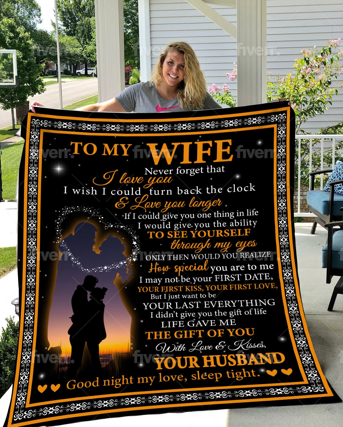 To My Wife - My Love | Premium Plush Blanket, Queen, Throw, Fleece, Sherpa