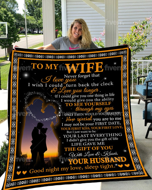 To My Wife - My Love | Premium Plush Blanket, Queen, Throw, Fleece, Sherpa