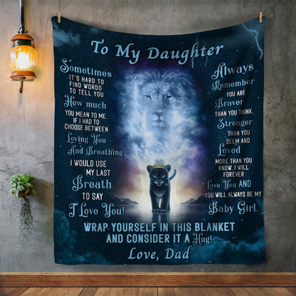 To My Daughter - My Baby Girl | Premium Plush Blanket