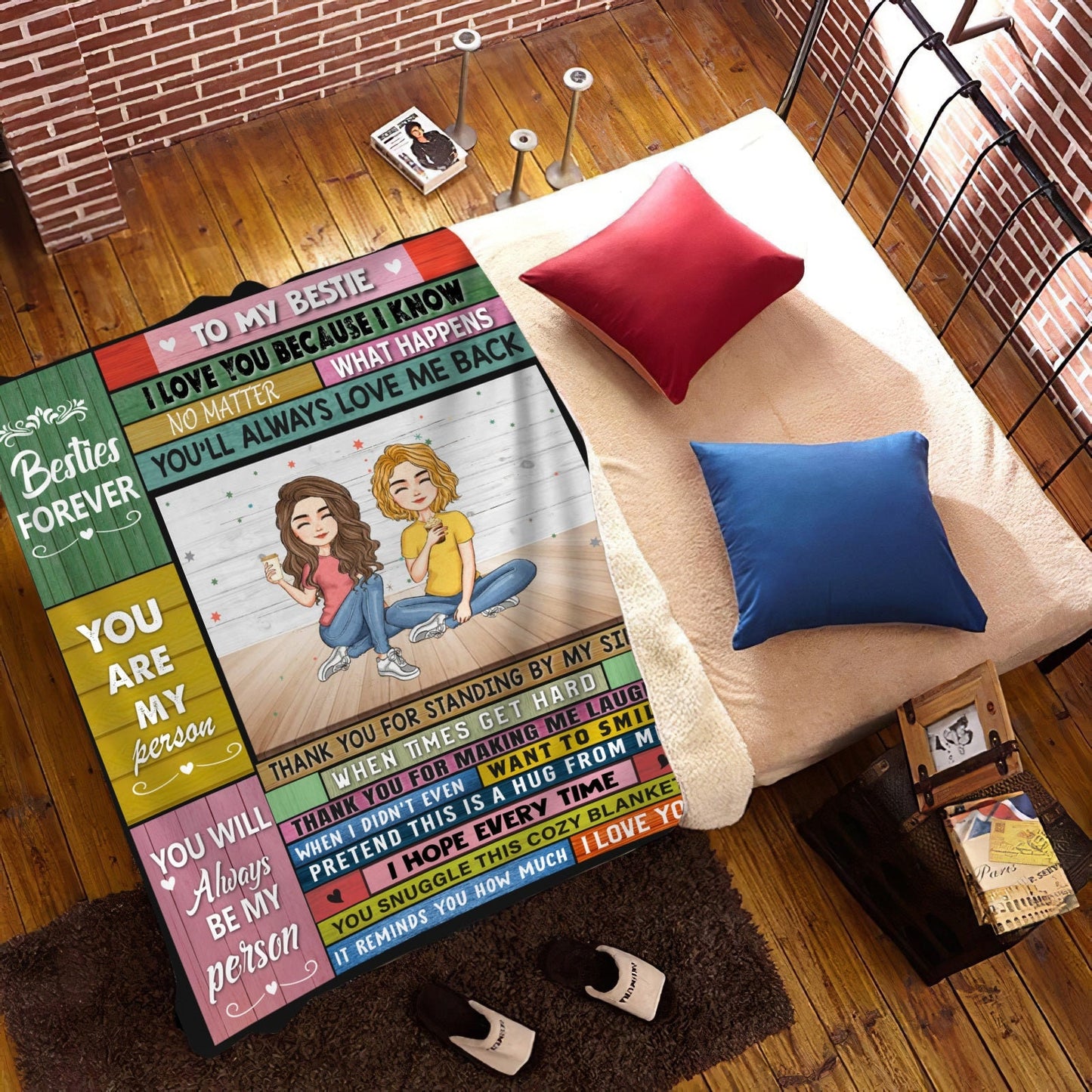 To My Bestie - Thank you | Premium Plush Blanket, Best Friends