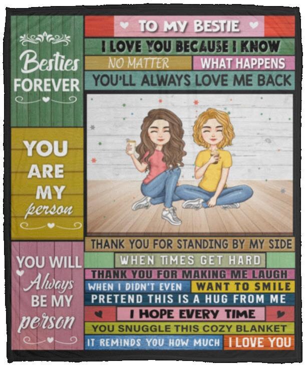 To My Bestie - Thank you | Premium Plush Blanket, Best Friends