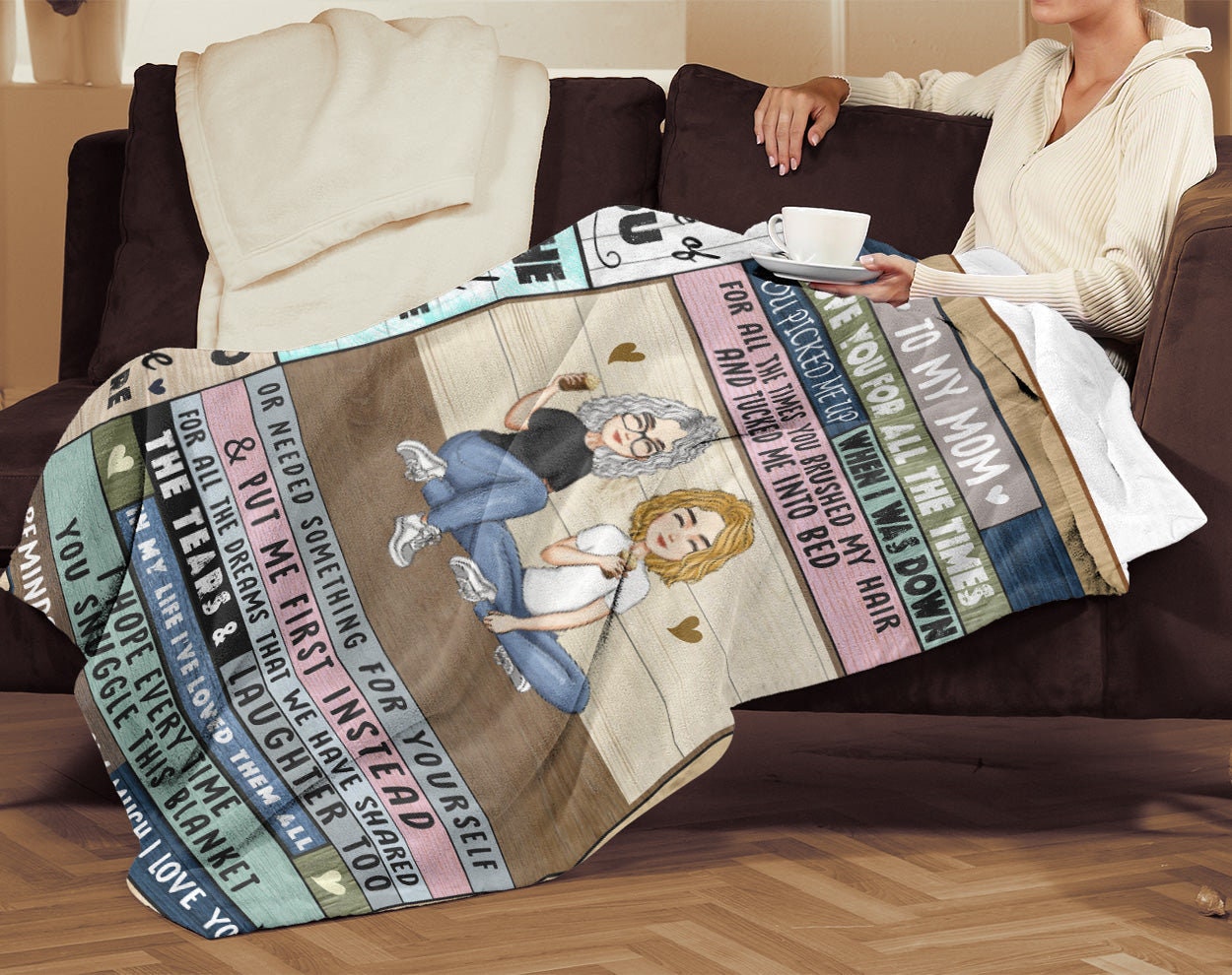 To My Mom - My World | Premium Plush Blanket