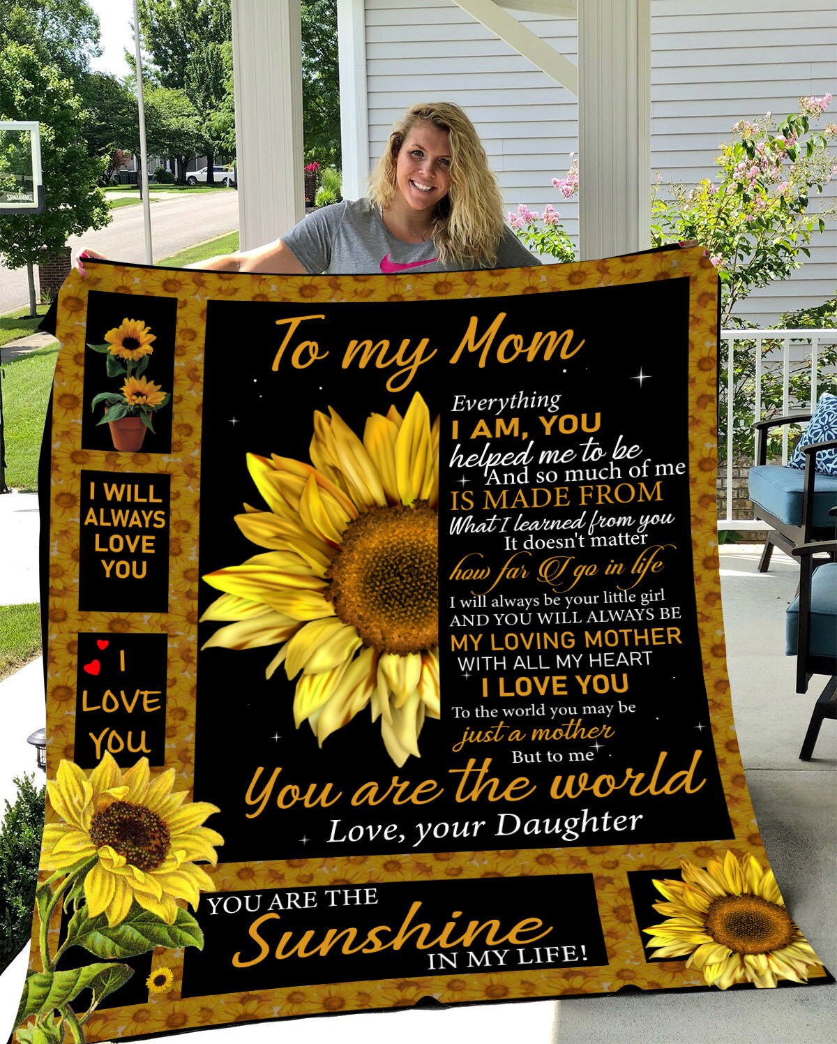 To My Mom - My World | Premium Plush Blanket