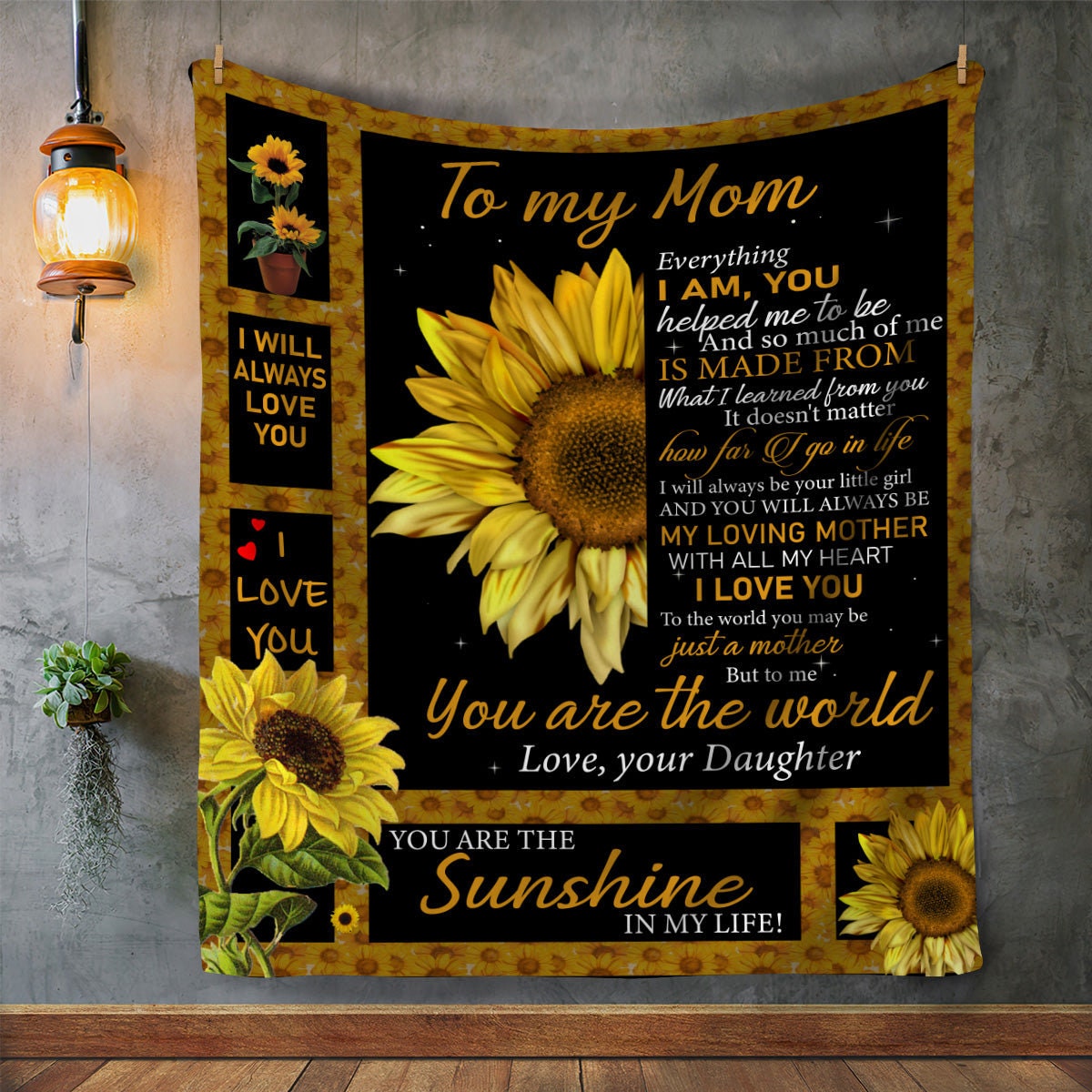 To My Mom - My World | Premium Plush Blanket