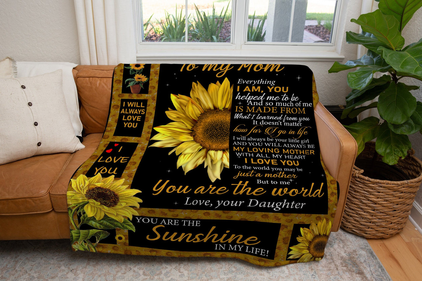 To My Mom - My World | Premium Plush Blanket