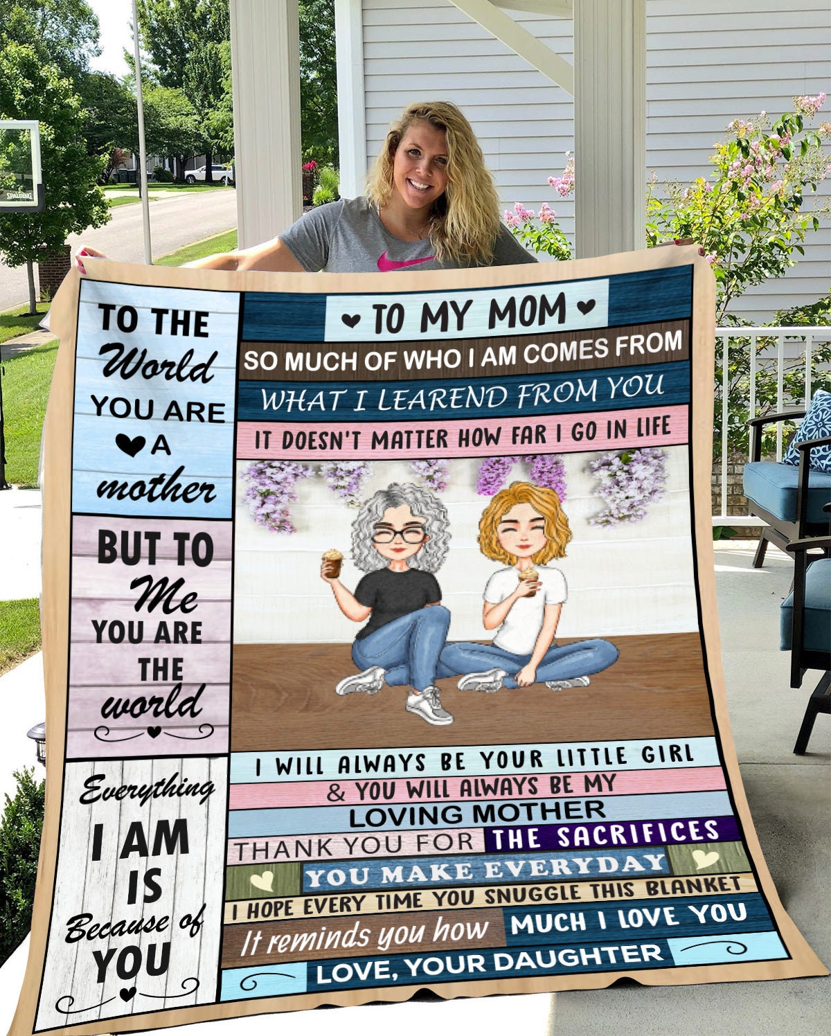 To My Mom - My Loving Mother | Premium Plush Blanket