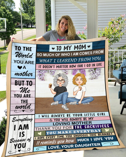 To My Mom - My Loving Mother | Premium Plush Blanket