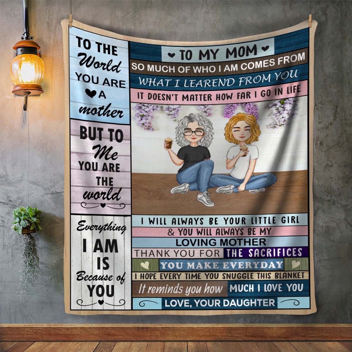 To My Mom - My Loving Mother | Premium Plush Blanket