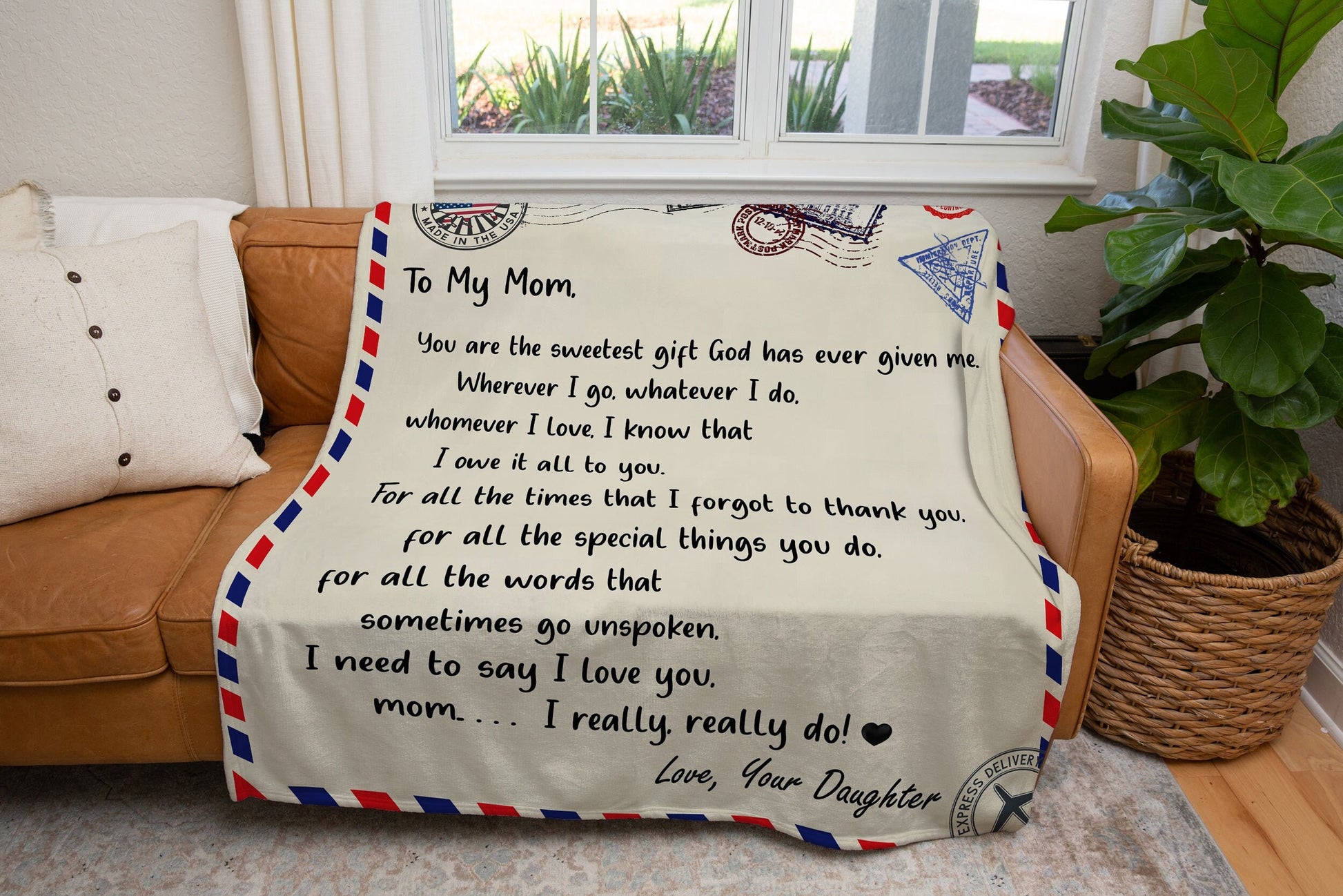 To My Mom - I Really Love You | Premium Plush Blanket