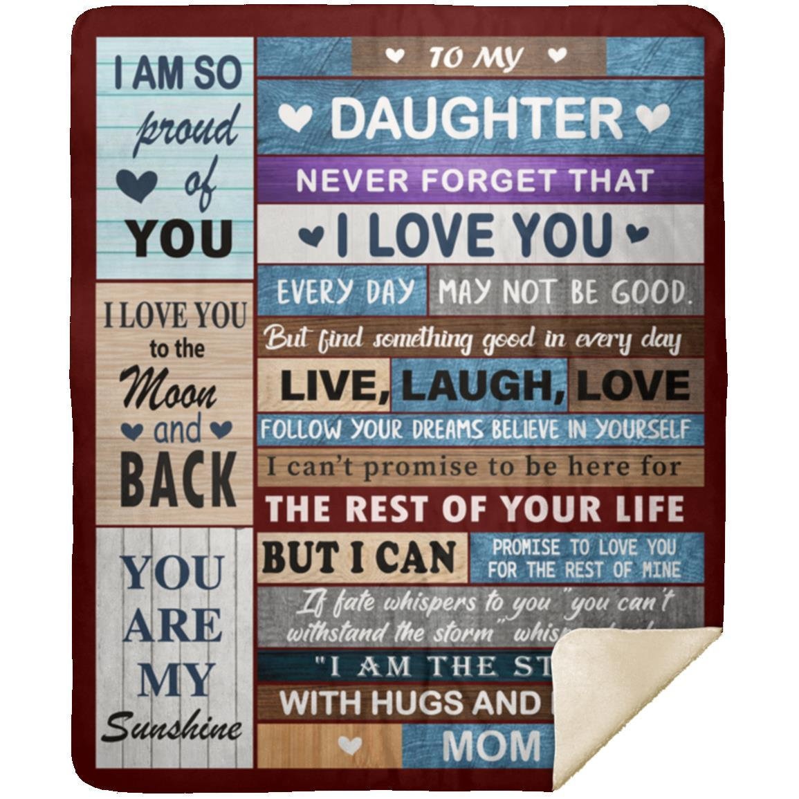 To My Daughter - So Proud of You | Premium Plush Blanket