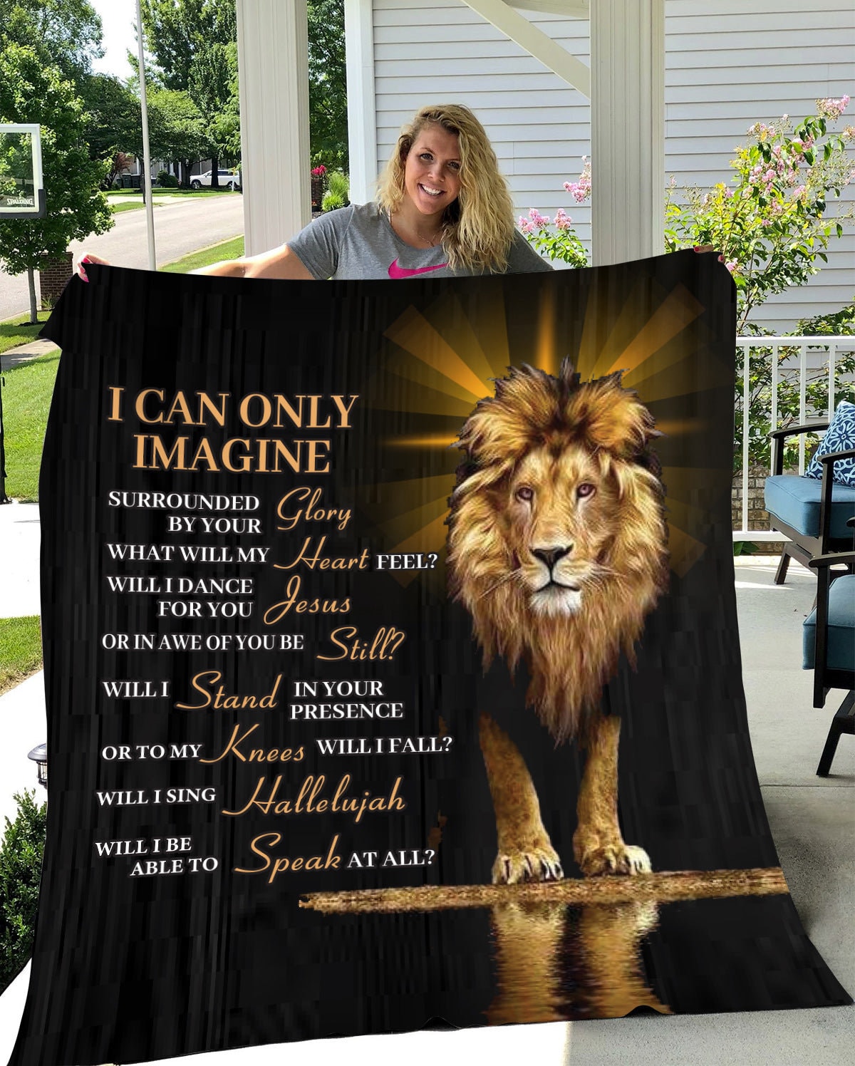 Lion - I Can Only Imagine | Premium Plush Blanket, Queen, Throw, Fleece, Sherpa