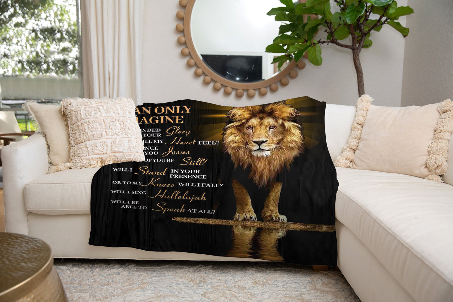 Lion - I Can Only Imagine | Premium Plush Blanket, Queen, Throw, Fleece, Sherpa