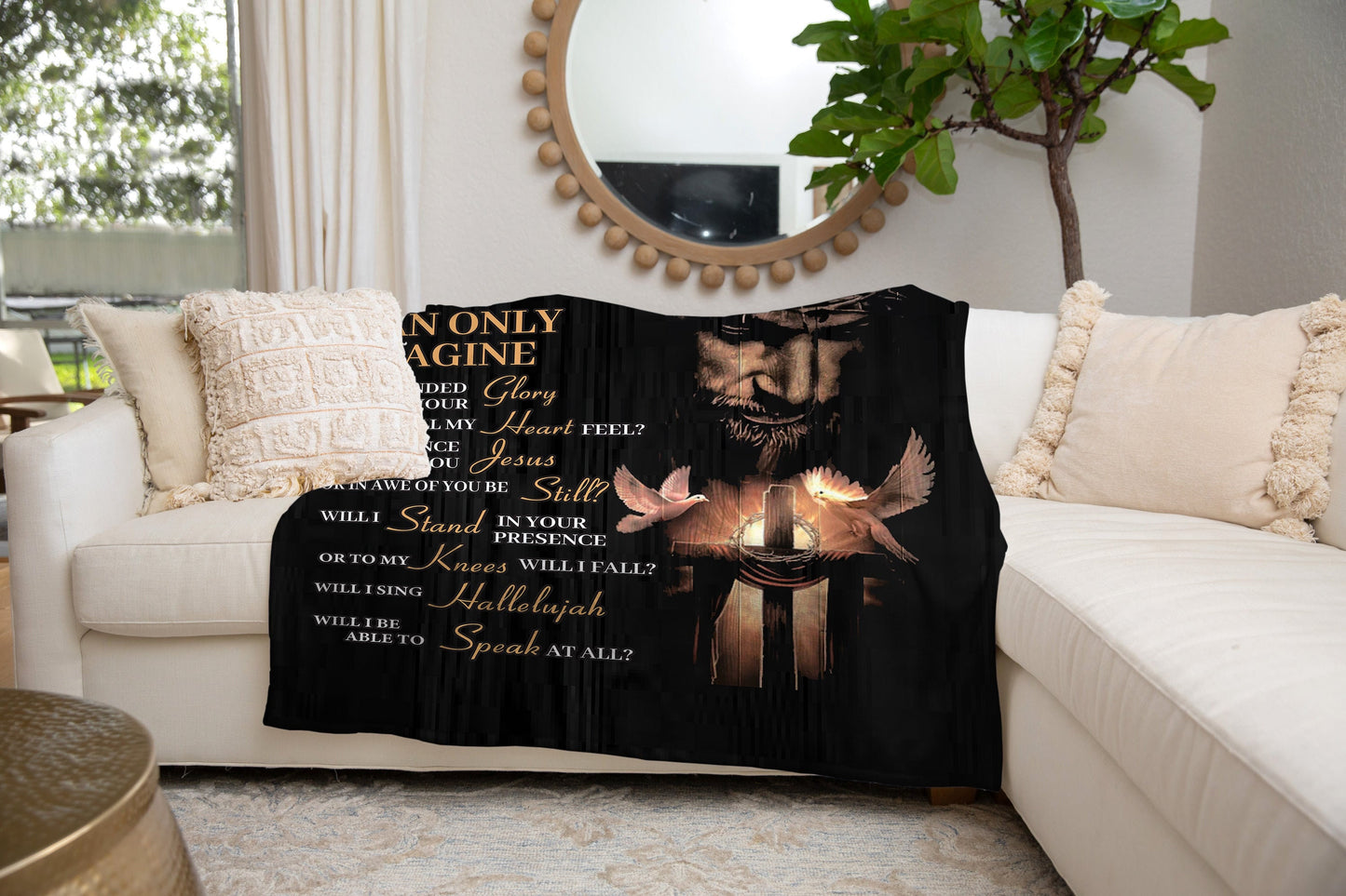 Jesus - I Can Only Imagine | Premium Plush Blanket, Queen, Throw, Fleece, Sherpa