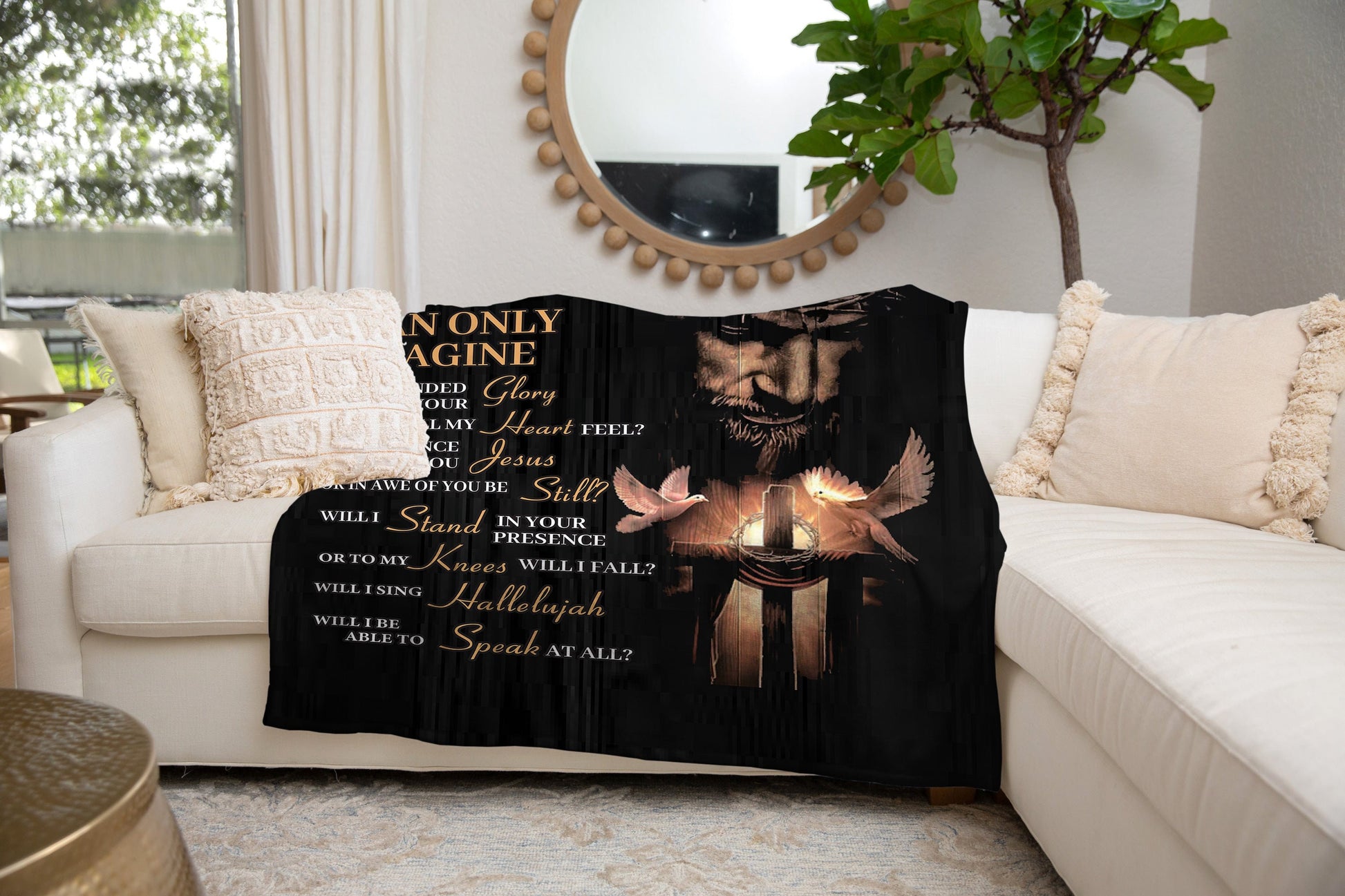 Jesus - I Can Only Imagine | Premium Plush Blanket, Queen, Throw, Fleece, Sherpa
