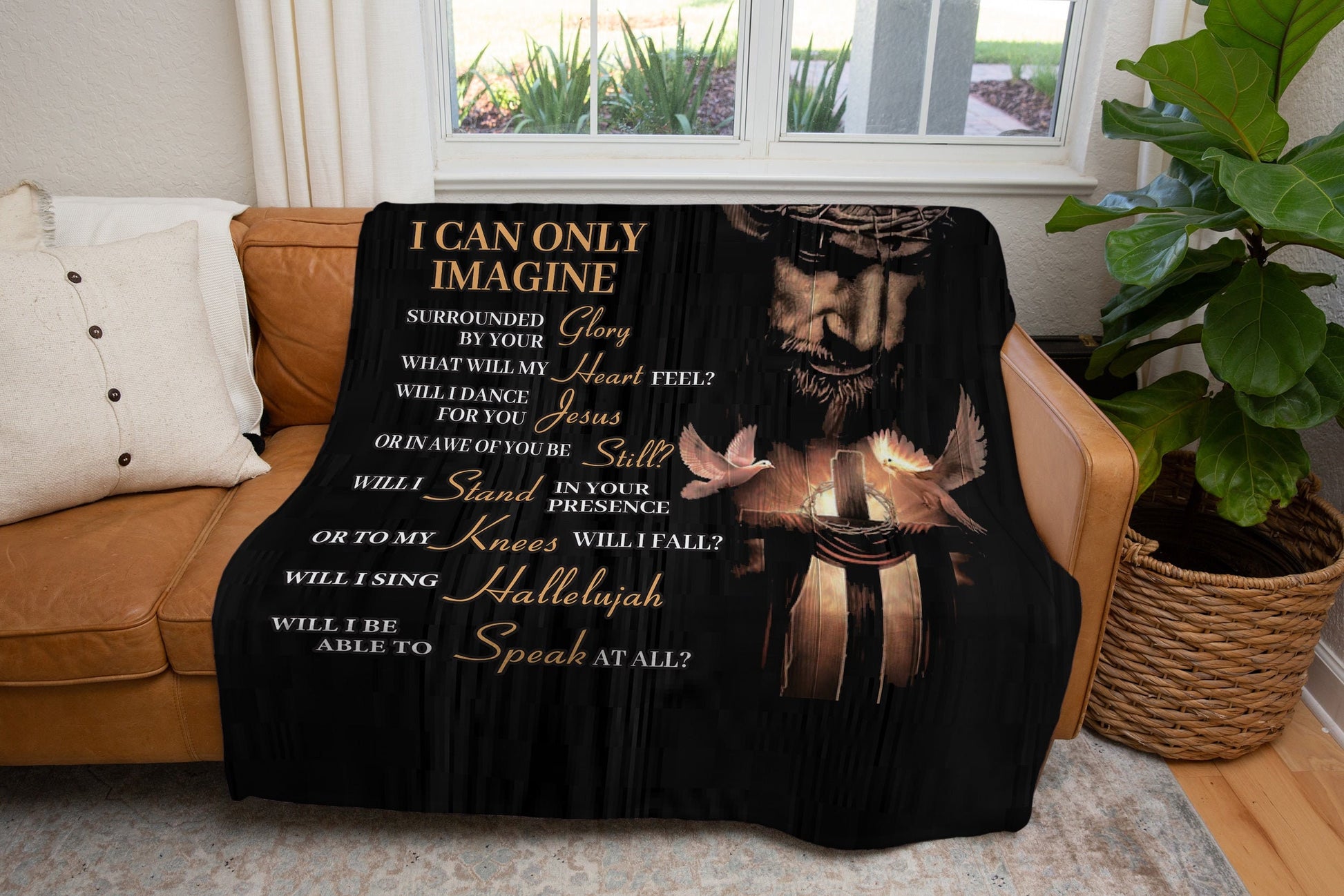 Jesus - I Can Only Imagine | Premium Plush Blanket, Queen, Throw, Fleece, Sherpa