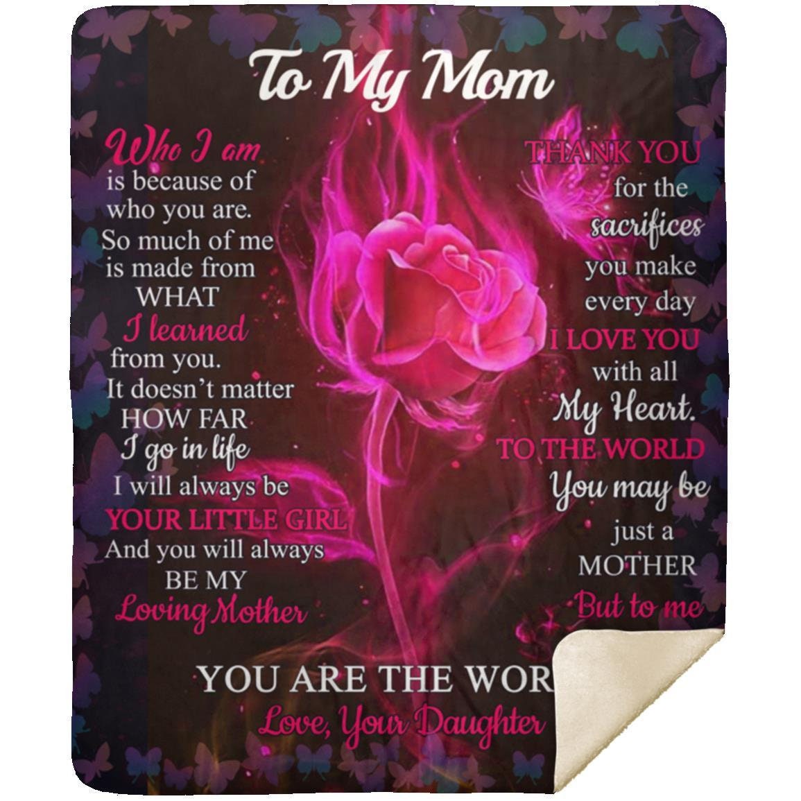 Mom - You Are The World | Premium Plush Blanket, Queen, Throw, Fleece, Sherpa