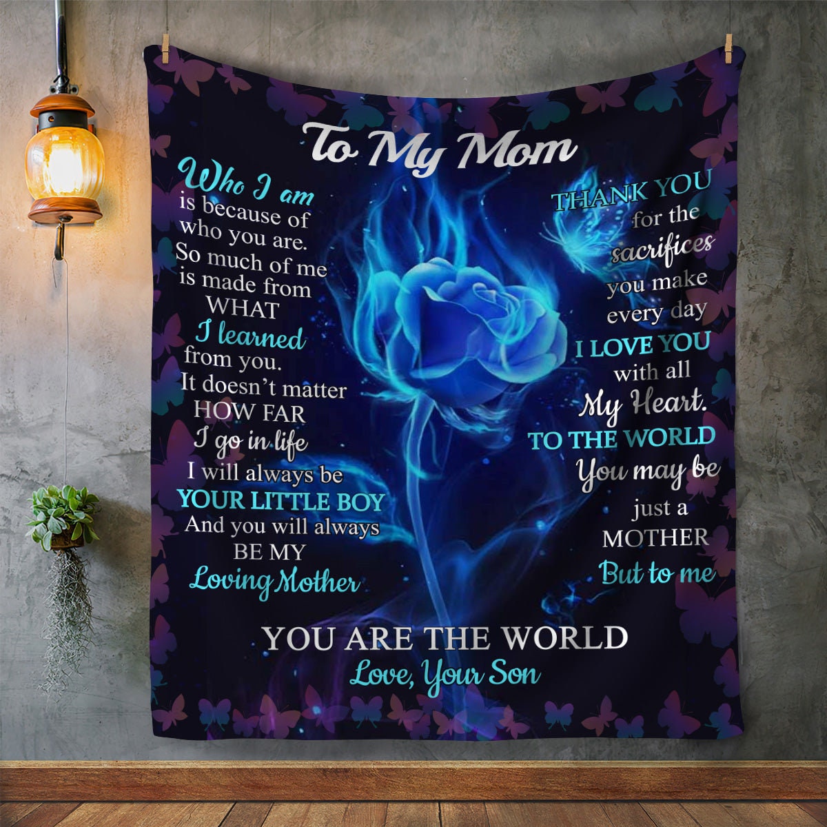 Mom - You Are My World | Premium Plush Blanket, Queen, Throw, Fleece, Sherpa